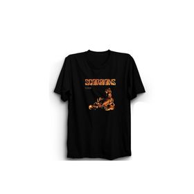 The Fame Akrep Gold VCTR04 Rock Metal Müzik Grubu Siyah Kadın T-shirt