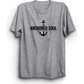 The Fame Anchored Soul Çapa Gemi Gemici Bahriye Ship Captain Kaptan Gri Kadın T-shirt