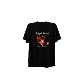 The Fame Angel Witch Screamin N Bleedin Rock Metal Müzik Grubu Siyah Kadın T-shirt