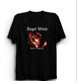 The Fame Angel Witch Screamin N Bleedin Rock Metal Müzik Grubu Siyah Kadın T-shirt