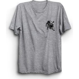 The Fame Aslan Burcu Leo Astroloji Gri Kadın T-shirt