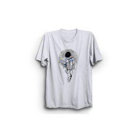 The Fame Astronot VIII Moon And Astronaut Uzay Beyaz Kadın T-shirt