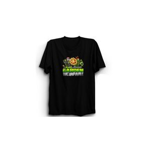 The Fame Bitkiler ve Zombiler Garden Oyun Game Siyah Kadın T-shirt