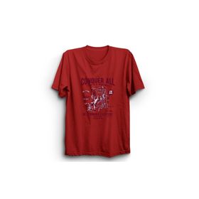 The Fame Body Building Vücüt Geliştirme Conquer All Kırmızı Kadın T-shirt
