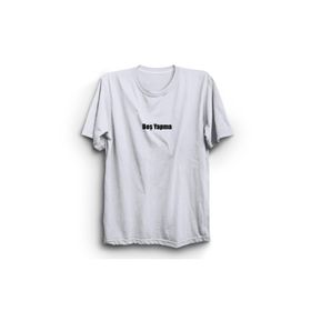 The Fame Boş Yapma Slogan Beyaz Kadın T-shirt