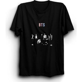 The Fame BTS K-Pop Kore Grup Siyah Kadın T-shirt