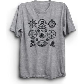 The Fame Çapa Denizci Kaptan Dümen Gemi Gemici Anchor Sailor Gri Kadın T-shirt