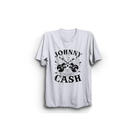 The Fame Cash Guitar Rock N Roll Beyaz Kadın T-shirt