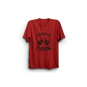 The Fame Cash Guitar Rock N Roll Kırmızı Kadın T-shirt