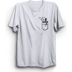 The Fame Cepte Tarak Makas Kuaför Hair Designer Hairdresser Coiffeur Beyaz Kadın T-shirt