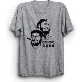 The Fame Che Guevara Fidel Castro Revolutionalist Of Cuba Küba Gri Kadın T-shirt