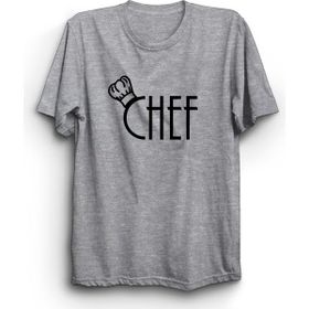 The Fame Chef Şef Aşçı Cook Gri Kadın T-shirt