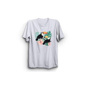 The Fame Çift Tukan Toucan Luck Şans Kuş Birds Toucan Partners Beyaz Kadın T-shirt