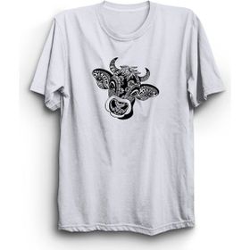 The Fame Cute Cow Sevimli İnek Beyaz Kadın T-shirt