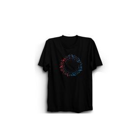 The Fame Dairesel Notalar Müzik Notes Music Siyah Kadın T-shirt