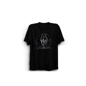 The Fame Ejderhalar Açık Dünyalı Fantezi RPG Sky Game Oyun Siyah Kadın T-shirt