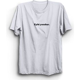 The Fame Eybi Yoxdur Boşver Azerbaycan Slogan Beyaz Kadın T-shirt