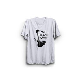 The Fame Fear The Bass Player Basçıdan Kork Bas Gitar Bass Guitar Müzik Music Beyaz Kadın T-shirt