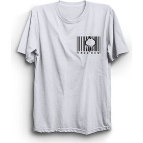 The Fame Freedom Barkod Özgürlük Beyaz Kadın T-shirt