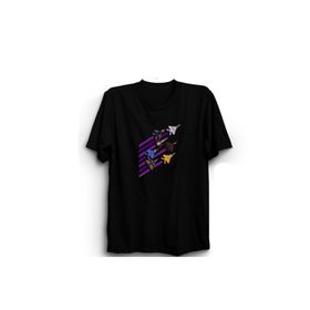 The Fame Füzeler Sky Uçak Pilot Airplane Siyah Kadın T-shirt