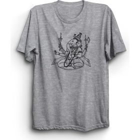 The Fame Ganeşa Şiva Ganesha Shiva Hanuman Hinduizm Hint Gri Kadın T-shirt
