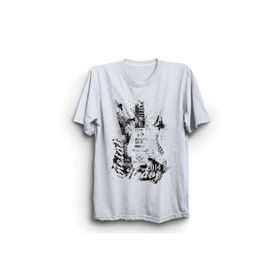 The Fame Gitar Dirty Guitar Rock Metal Beyaz %100 Pamuk Kadın T-shirt