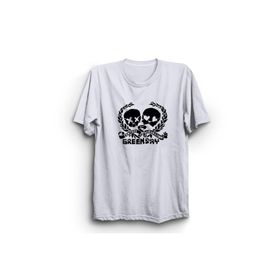 The Fame Green 2 Skulls Rock Metal Müzik Grubu Beyaz Kadın T-shirt