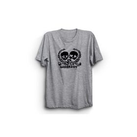 The Fame Green 2 Skulls Rock Metal Müzik Grubu Gri Kadın T-shirt