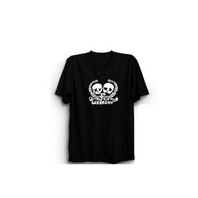 The Fame Green 2 Skulls Rock Metal Müzik Grubu Siyah Kadın T-shirt