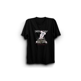 The Fame Green Day Revolution Radio Pink Rabbit Rock Metal Grup Siyah Kadın T-shirt