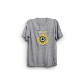 The Fame Hey Hey Rise Up Sunflower Rock Metal Müzik Grubu Gri Kadın T-shirt