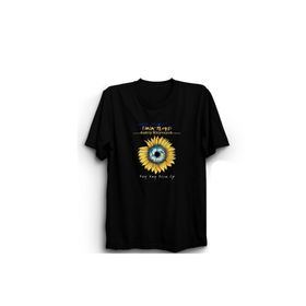 The Fame Hey Hey Rise Up Sunflower Rock Metal Müzik Grubu Siyah Kadın T-shirt
