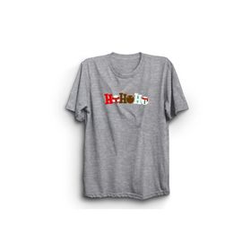 The Fame Ho Ho Ho Deer Noel Christmas Yeni Yıl Yılbaşı Gri Kadın T-shirt