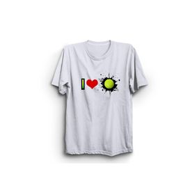 The Fame I Love Tennis Tenis Spor Beyaz Kadın T-shirt
