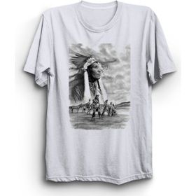 The Fame Indian Kızılderili Beyaz Kadın T-shirt