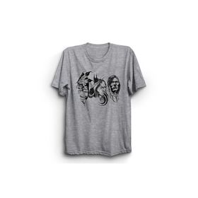 The Fame Indian Kızılderili Tasarım Gri Kadın T-shirt