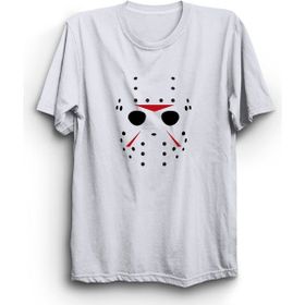 The Fame Jason Mask 13th Friday 13. Cuma Korku Beyaz Erkek T-shirt