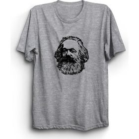 The Fame Karl Marx Gri Kadın T-shirt