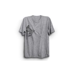 The Fame Kenardan Bakan Kedi Cat Animal Gri Kadın T-shirt