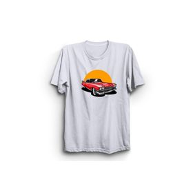 The Fame Klasik Araba American Car Retro Beyaz Kadın T-shirt