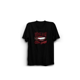 The Fame Lip Rock Siyah %100 Pamuk Kadın T-shirt