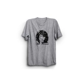 The Fame Lizzard King Morrissooonn Black Dooors Gri %100 Pamuk Kadın T-shirt