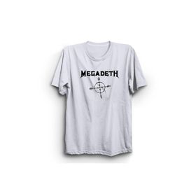 The Fame Mega American Thrash Metal Logo Rock Metal Müzik Grubu Beyaz Unisex T-shirt