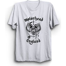 The Fame Motörhead England Classical Logo Rock Metal Grup Beyaz Erkek T-shirt