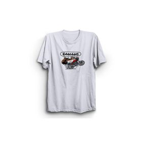 The Fame Motosiklet Motobike Motorcycle Gaz Gas Chopper Beyaz Kadın T-shirt