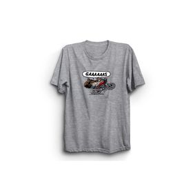 The Fame Motosiklet Motobike Motorcycle Gaz Gas Chopper Gri Kadın T-shirt