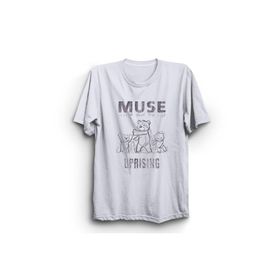 The Fame Muse Temalı Concert Rock Metal Müzik Grubu Beyaz Unisex T-shirt