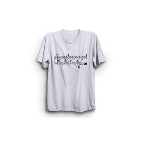 The Fame Müzik Nota ve İnsanlar Music Beyaz Kadın T-shirt