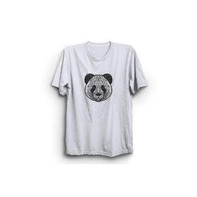 The Fame Panda Mandala Bear Beyaz Kadın T-shirt