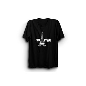 The Fame Paris Eyfel Kulesi Fransa France Eiffel Tower Siyah Kadın T-shirt